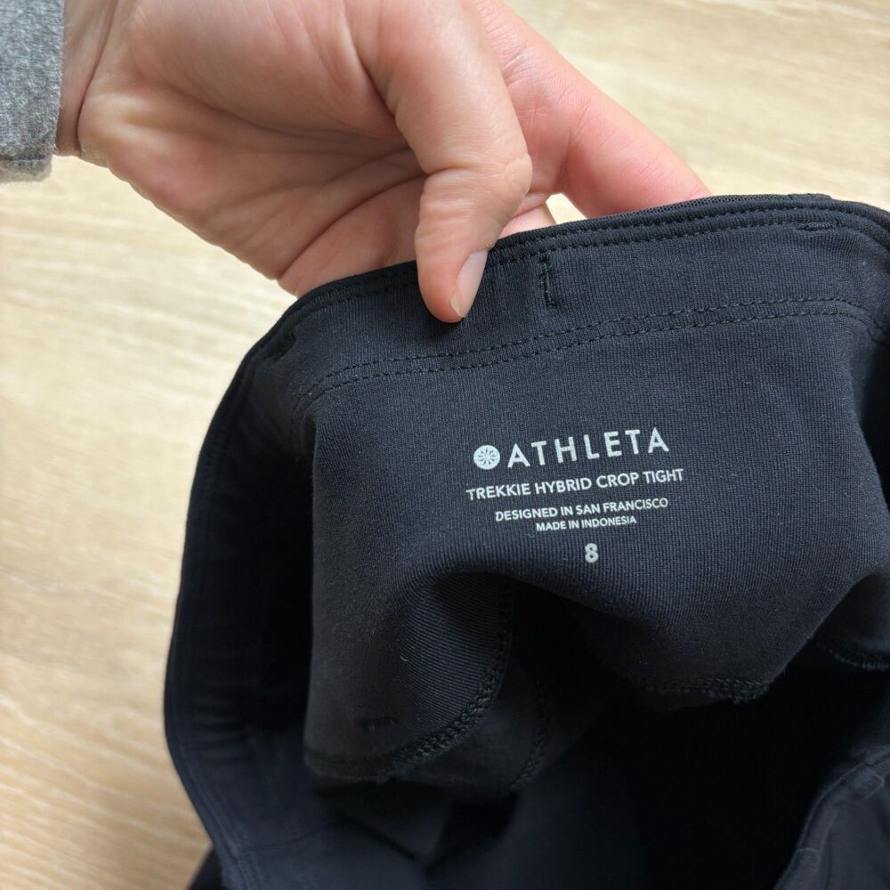 Athleta Trekkie Crop Tight Women's 8 Color Black - Picture 7 of 8